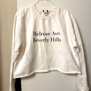 White Long Sleeve Beverly Hills Sweatshirt